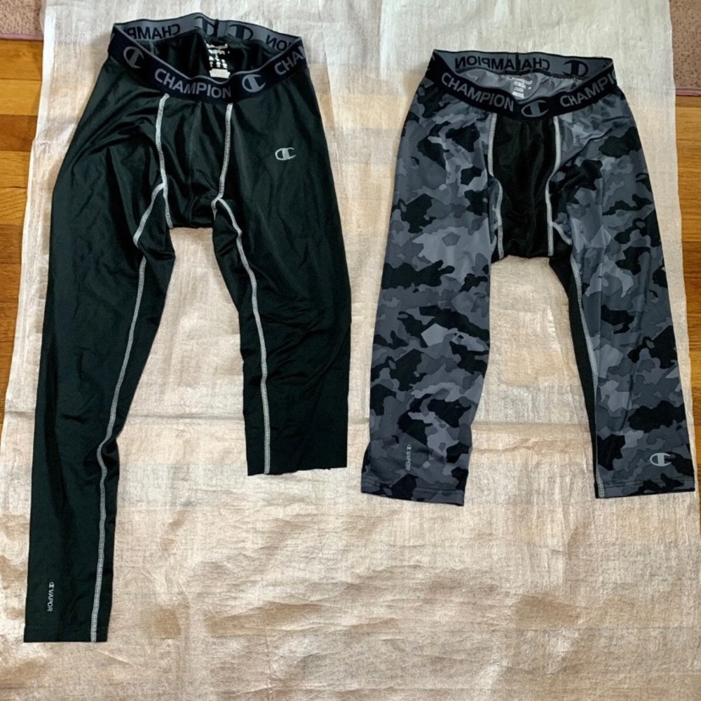 Champion Mens Compression Leggings Athletic Pants